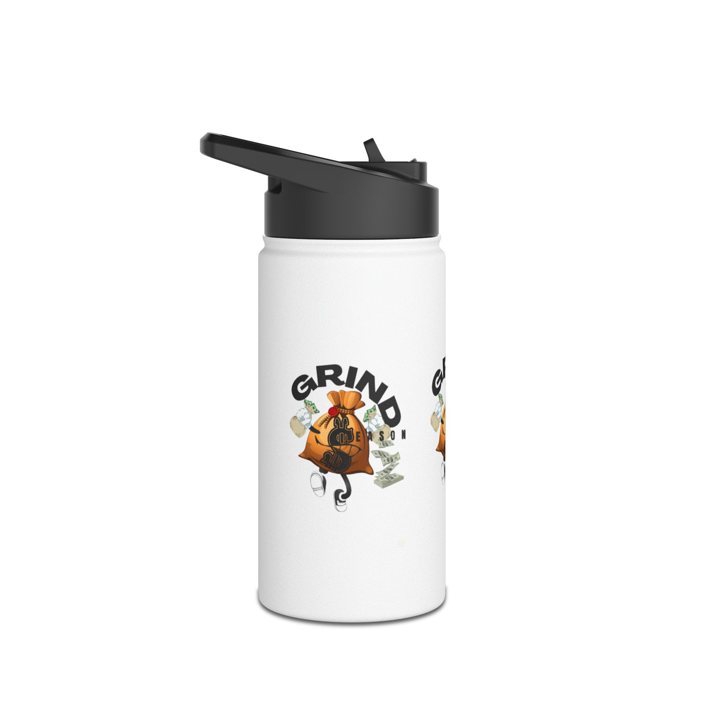 GRINDSEASON Stainless Steel Water Bottle, Standard Lid